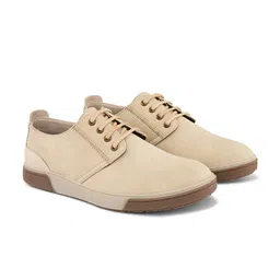 The Roadster Lifestyle Co. Men Cream-Coloured Round Toe Memory Foam Sneakers image 4