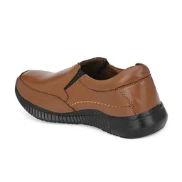 Eego Italy Men Tan Formal Genuine Leather Slip-Ons image 4