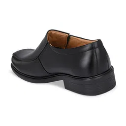 Azzaro Black Men Black Solid Slip-On Formal Shoes image 5