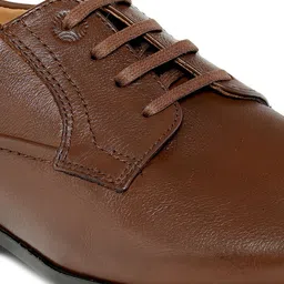 Ruosh Men Tan Brown Soild Leather Formal Shoes image 4