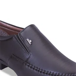 aadi Men Black Solid Formal Slip-On Shoes image 5