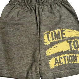 A.T.U.N. Boys Typography Printed Mid-Rise Knee Length Cotton Shorts image 2