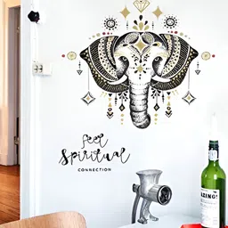 Asian royal Black & Brown Printed Religious Self Adhesive Wall Sticker-image-44