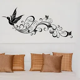 Asian royal Black Printed Self Adhesive Wall Sticker-image-92