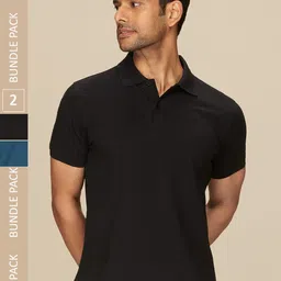 XYXX Mens Pack Of 2 Polo Collar Pure Cotton Antimicrobial Sports T-shirt-picture-26