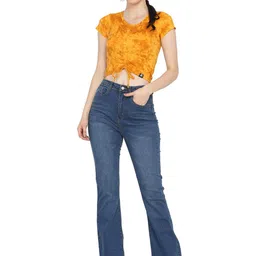 Aesthetic Bodies Tie & Dye Tie-Up Detailed Fitted Crop Top-picture-24