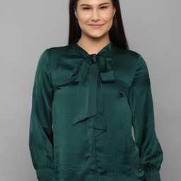 allen solly woman Allen Solly Women Tie-Up Neck Shirt Style Top-picture-4