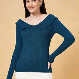 Honey by Pantaloons Ribbed Regular Top-image-12
