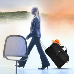 SWISS MILITARY Set Of 2 Double Decker Duffle Trolley Bag & Travel Wallet image 2