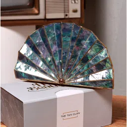 THE TAN CLAN Opal Brass Clutch With Detachable image 1