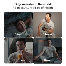 GABIT GSR01 Smart Ring 30+ Workout Modes & Holistic Health Tracking (Size 9, Titanium Build, Matte Black) image 4