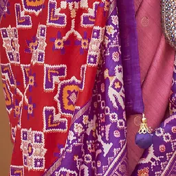 Anouk Ethnic Motifs Woven Design Zari Patola Saree image 2