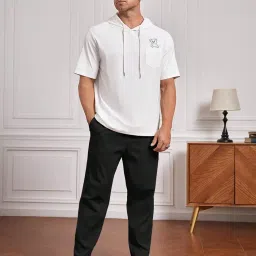 shienzy Men’s Elastic Waist Formal Trousers | Comfortable Business Casual Pants with Drawstring | Lightweight Workwear for Men | Beige Office Pants image 4