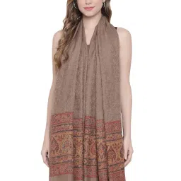 pashtush Women's Wool Self Reversible Stole Floral Jacquard Design, Silk-Fine Wool, Scarfs, Shawls, Stoles, Wraps (size 70 x 200 cm) … image 3