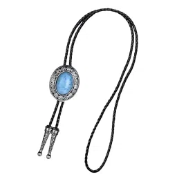 myaddiction Celtic Natural Stone Western Novelty Rodeo Bolo Tie Leather Necktie Necklace Blue Clothing Shoes & Accessories | Mens Accessories | Other Mens Accessories image 3