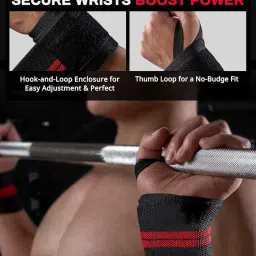 cool indians Combo Premium My Gym Bag & Shaker Bottle with Wrist Band | Protein Shaker Bottle 700 ml | Sports & Fitness Bag | Wrist Support Gym Band Men and Women (Red) image 3