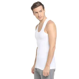dixcy scott Originals Men's Regular Fit Solid 100% Combed Cotton Itch -Free & Comfortable U-Neck Sleeveless Tank Fit Under Shirt Vest Innerwear - Designer Vest (Pack of 2) image 3
