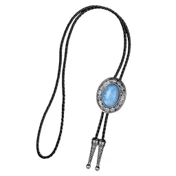 myaddiction Celtic Natural Stone Western Novelty Rodeo Bolo Tie Leather Necktie Necklace Blue Clothing Shoes & Accessories | Mens Accessories | Other Mens Accessories image 2