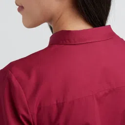 allen solly Women's Classic Fit Poly Cotton Formal Shirt image 5