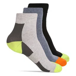 MUTAQINOTI Men Pack Of 3 Patterned Ankle-length Antimicrobial Socks image 2