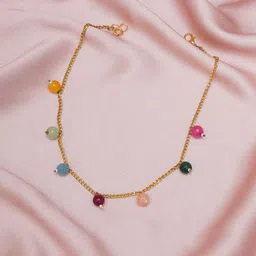 Ruby Raang Girls Gold-Plated Artificial Beads Beaded Necklace-picture-15