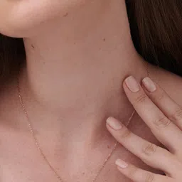 PALMONAS 18k Rose Gold Plated Circle With Stone Necklace-picture-48