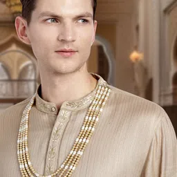 Peora Men Gold-Plated Beaded Necklace image 4