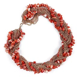 ODETTE Chunky Stone Interlinked Chained Necklace image 5