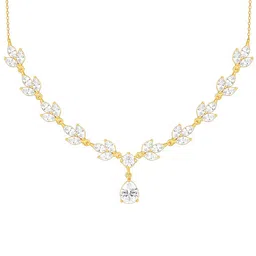 GIVA 925 Sterling Silver Gold-Plated CZ-Studded Necklace image 5