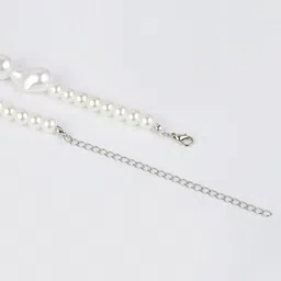 Unwind by Yellow Chimes White Irrregular Shape Pearl Necklace image 4