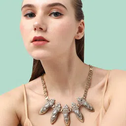 SOHI Gold-Plated Statement Necklace image 4