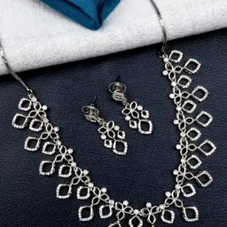 StileAdda Silver-Plated CZ-Studded Jewellery Set-image-20