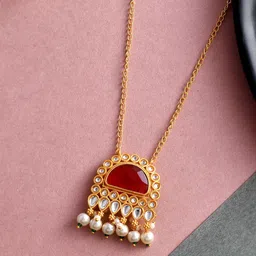 Silvermerc Designs Gold-Plated Geometric Pendants with Chains-image-22
