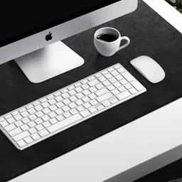 DailyObjects Black Vegan Leather Desk Mat-picture-10