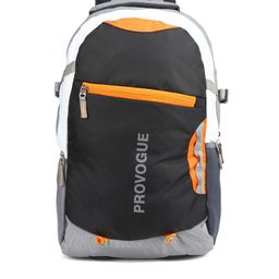 Provogue Unisex Grey & Black Colourblocked Backpack With Rain Cover-picture-36