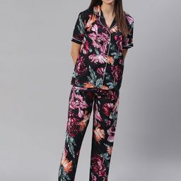 Cation Women Black & Pink Printed Night suit-picture-28