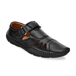 INVICTUS Men Black Shoe-Style Sandals image 5