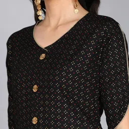 ftDiva Geometric Printed Straight Kurta image 3