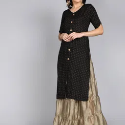 ftDiva Geometric Printed Straight Kurta image 4