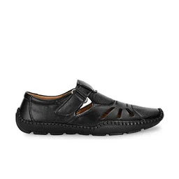 INVICTUS Men Black Shoe-Style Sandals image 4
