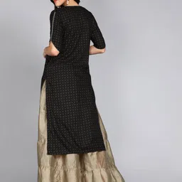 ftDiva Geometric Printed Straight Kurta image 2