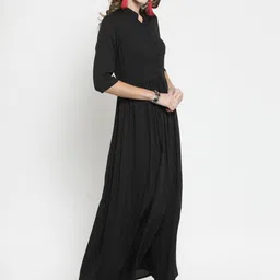 Sera Women Black Solid Kurta with Palazzos image 4