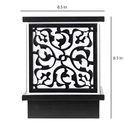 DENICRAAS Black & White Textured Outdoor Lamp image 3