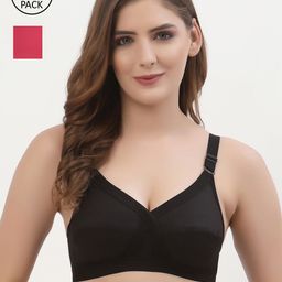 Floret Black & Red Pack Of 2 Cross Fit All Day Comfort Bra-picture-13