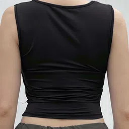 LULU & SKY Square Neck Fitted Crop Top image 5