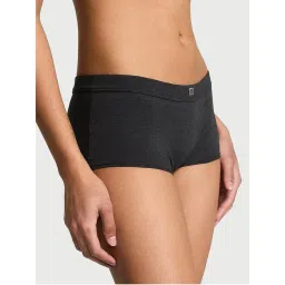 victoria's secret intimates Victoria's Secret Cotton Logo Cotton Boyshort Panty - Black-picture-17