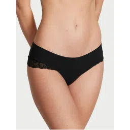 Victoria's Secret No-Show Lace-Trim Cheeky Panty - Black-image-42