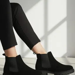 Carlton London Womens Suede Chelsea Boots with Elastic Side Panel-image-72