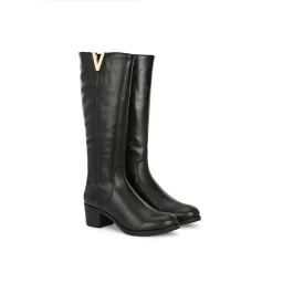 Delize Black Women Knee High Casual Boots image 1