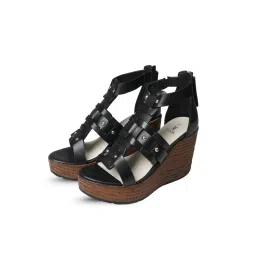 EZOK W-1005 Lightweight Comfort Black Sandal Heels image 4